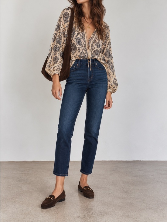 PAIGE Denim - PAIGE Hoxton Slim Cropped Jeans Women 26 Dark Wash High Rise Stretch Denim